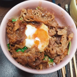 手軽にできる牛カルビ丼